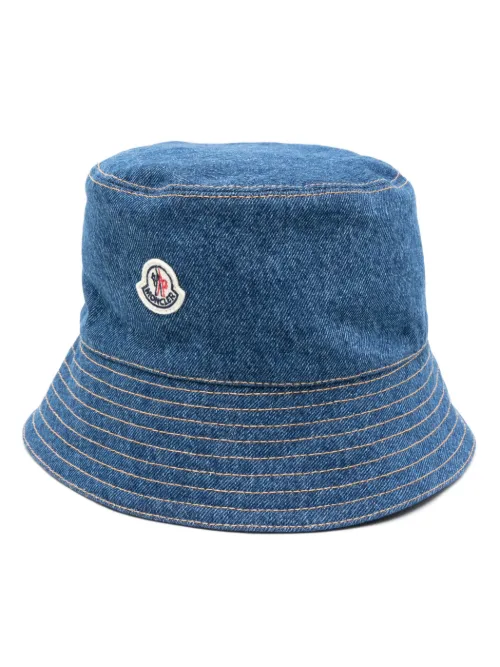 Bob en jean à patch logo - Moncler - Modalova