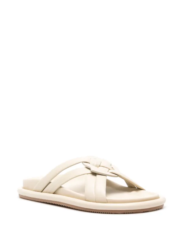【送関込】MONCLER☆モンクレール Bell sandals Moncler Bell Buckle Sandal in Black | FWRD