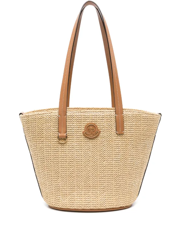 トートバッグ MONCLER RAFFIA SMALL HUBBA SHOPPING BAG Moncler Raffia Small Hubba Shopping Bag | italist