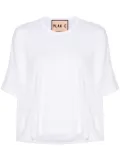 Plan C draped cotton T-shirt - White