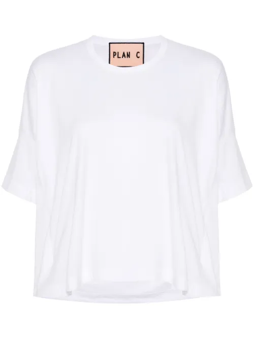 T-shirt en coton à design drapé - Plan C - Modalova