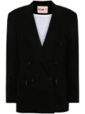 Plan C double-breasted cotton blazer - Black