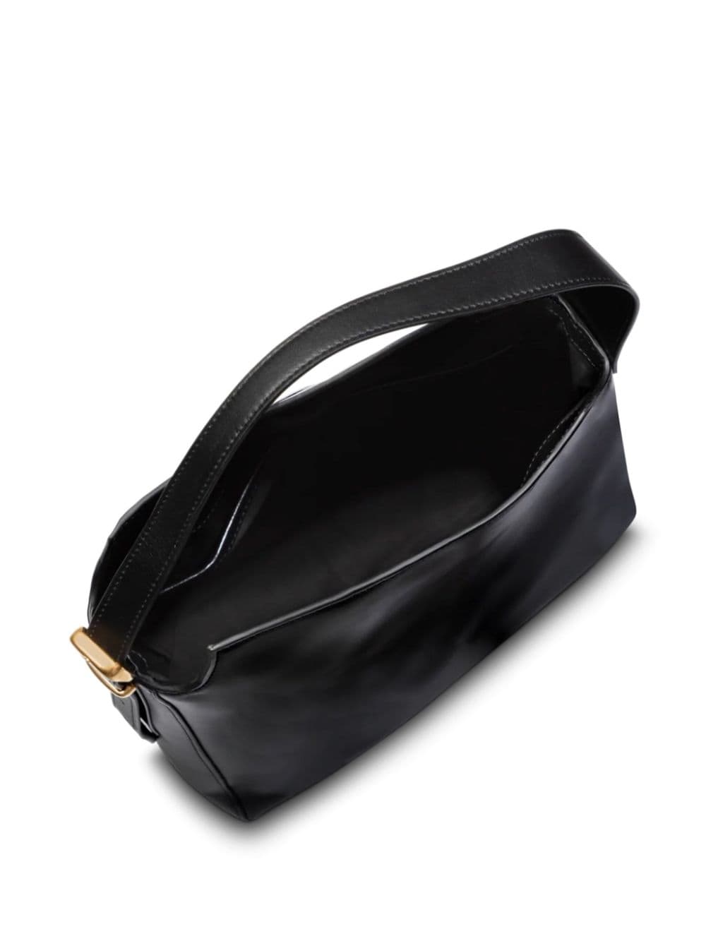 Shop Wandler Marli Leather Tote Bag In Black