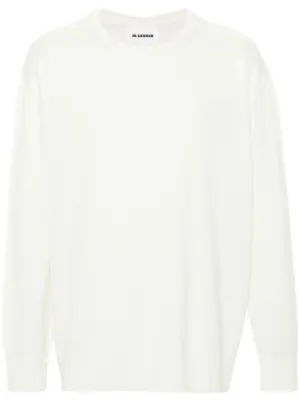 Jil Sander クルーネック セーター | ホワイト | FARFETCH JP