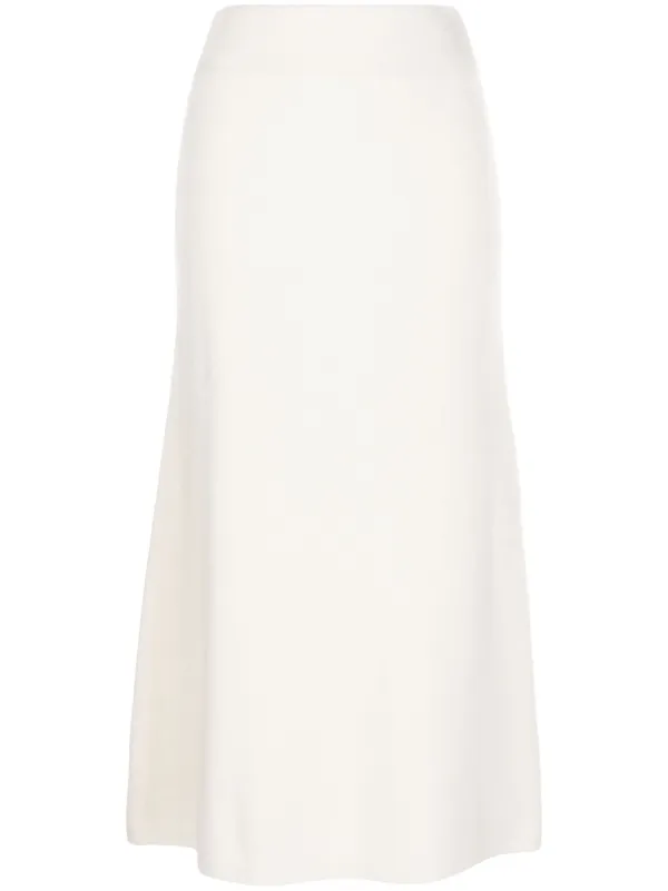Lisa Yang Cashmere Midi Skirt in White