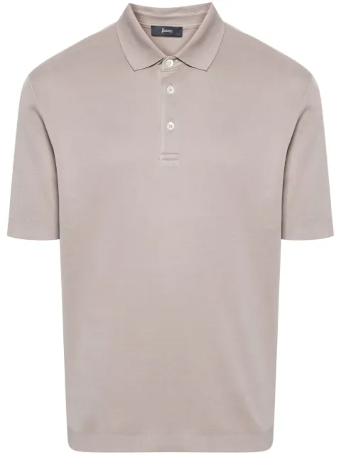 Herno knitted cotton polo shirt