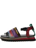 Kolor patchwork-panelled sandals - Blue