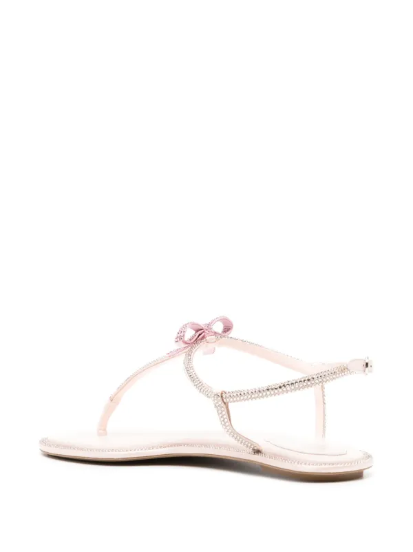 Ren Caovilla Caterina Flat Leather Sandals Farfetch