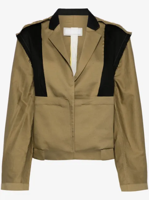 LITKOVSKA deconstructed cotton-linen blend jacket