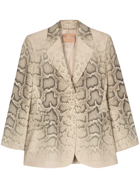 Ermanno Scervino blazer con estampado de piel de serpiente