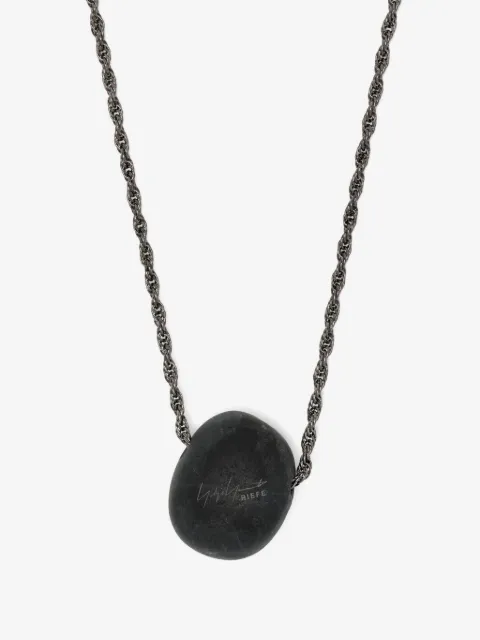 Yohji Yamamoto Nomad stone-pendant chain necklace