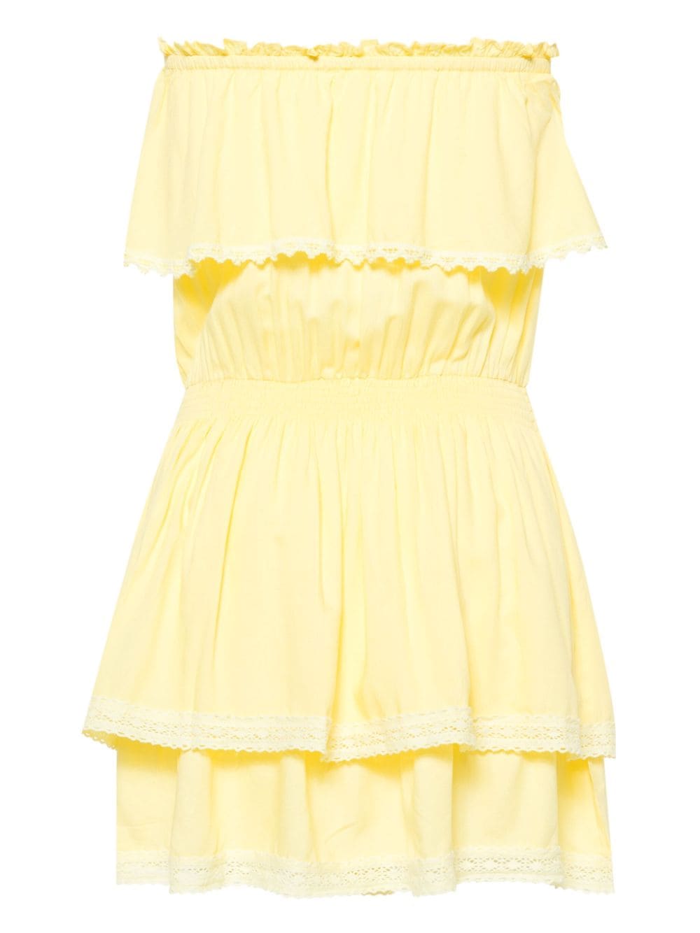 Shop Melissa Odabash Salma Strapless Minidress In Yellow