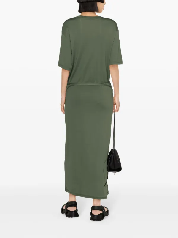 Green shirt maxi dress deals