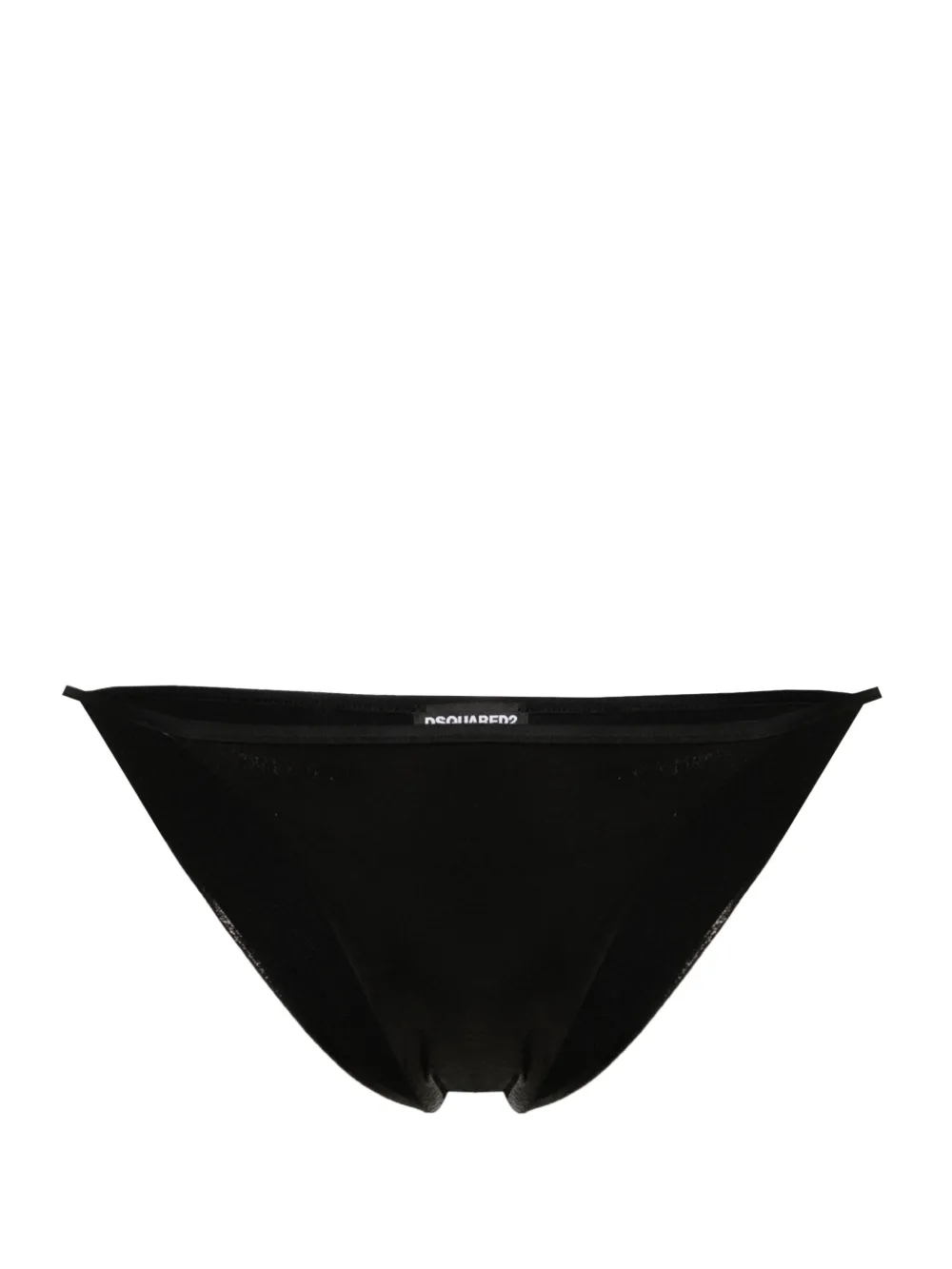 Dsquared2 Hoog uitgesneden metallic bikinislip Zwart