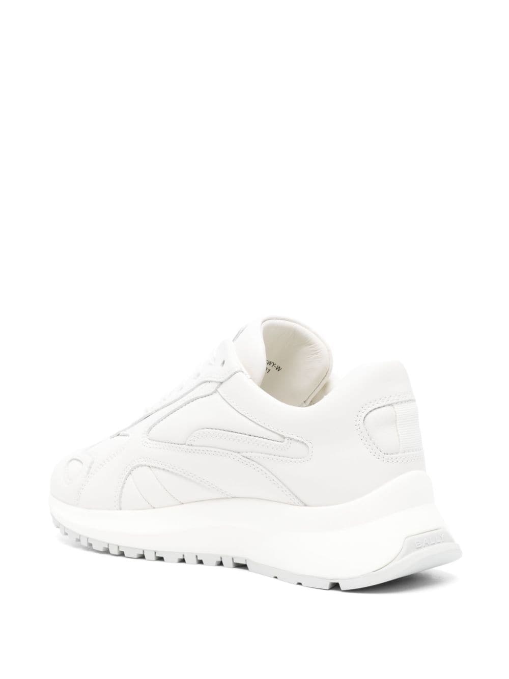 Shop Bally Dewy Leather Sneakers In White