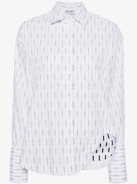 The Attico Eliza logo-print cotton shirt