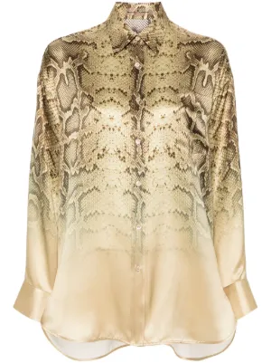 snakeskin silk shirt