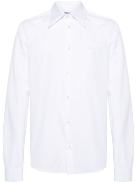 Balmain logo-embroidered cotton shirt Men