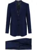 Emporio Armani single-breasted virgin wool suit - Blue