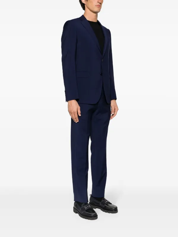 Emporio Armani single-breasted Virgin Wool Suit | Blue