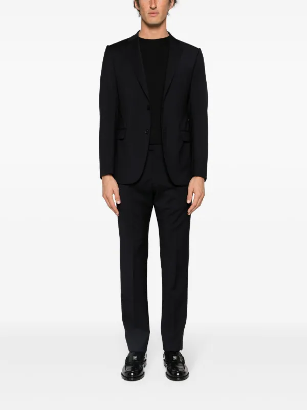 Emporio Armani ウール シングルスーツ | ブルー | FARFETCH JP