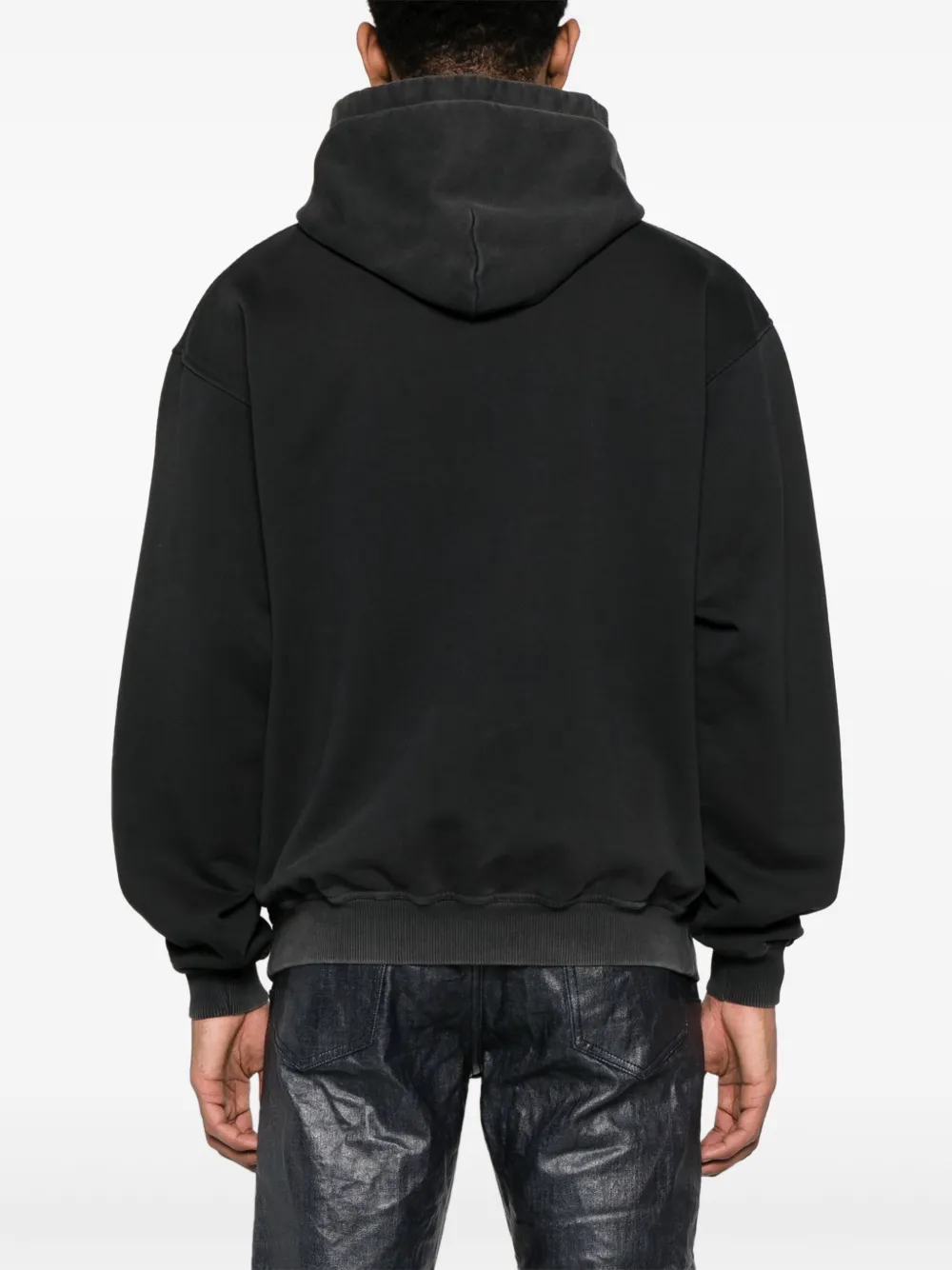 Represent Black Hoodie With Fixed Hood And Maxi Print On The Front In Cotton Man In Black