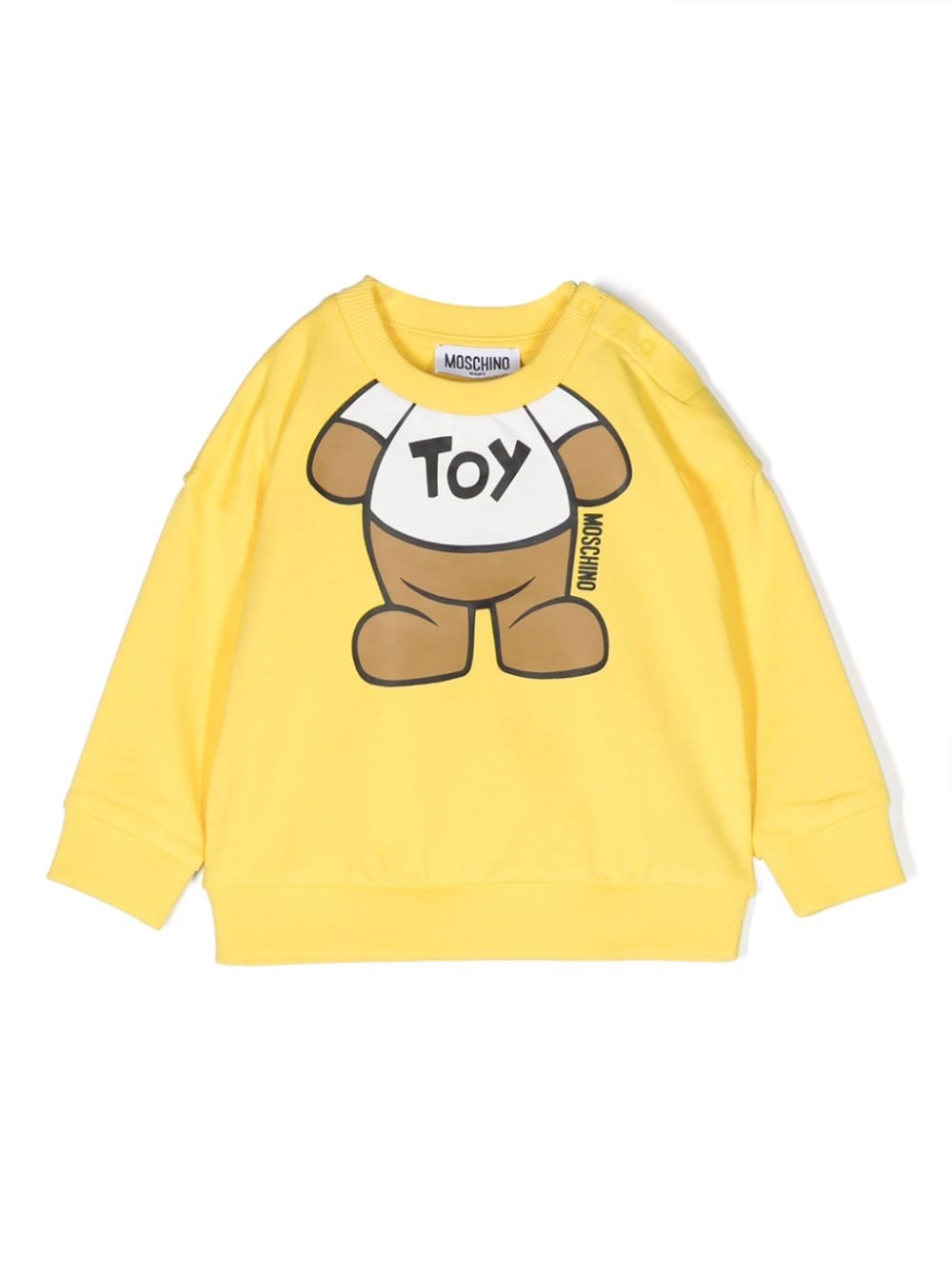 Moschino Babies' Teddy Bear-motif Cotton Sweatshirt In 黄色
