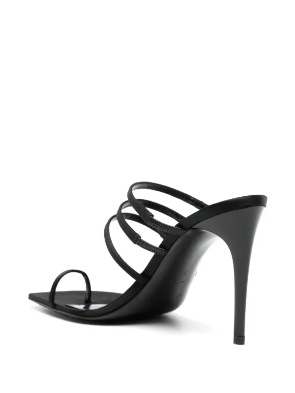 【送料&関税込】Saint Laurent Jerry Satin Sandals Saint Laurent 95mm Jerry Sandals | Black | FARFETCH