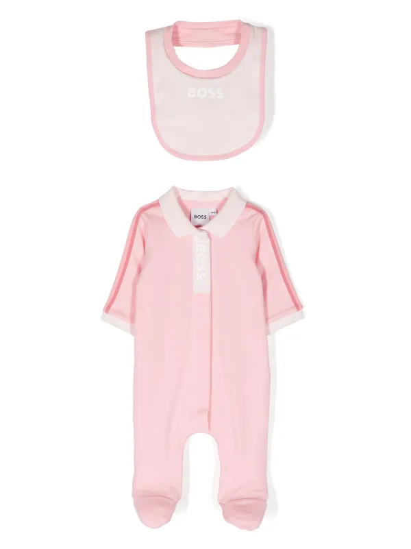 BOSS Kidswear Cotton Babygrow Set Pink FARFETCH BH - Main Image