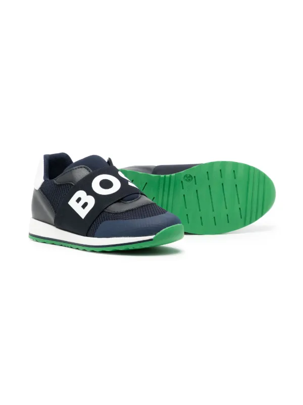 BOSS Kidswear logo strap Sneakers Blue FARFETCH AO