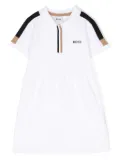 BOSS Kidswear stretch-cotton polo dress - White