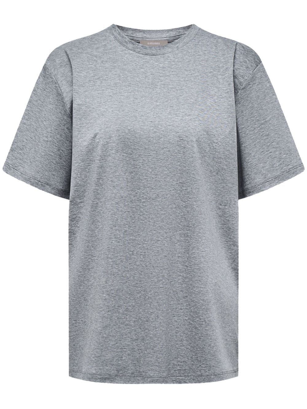 12 Storeez Relaxed-fit Cotton T-shirt In Grey