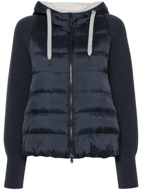 Brunello Cucinelli ribbed-knit Puffer Jacket - Farfetch