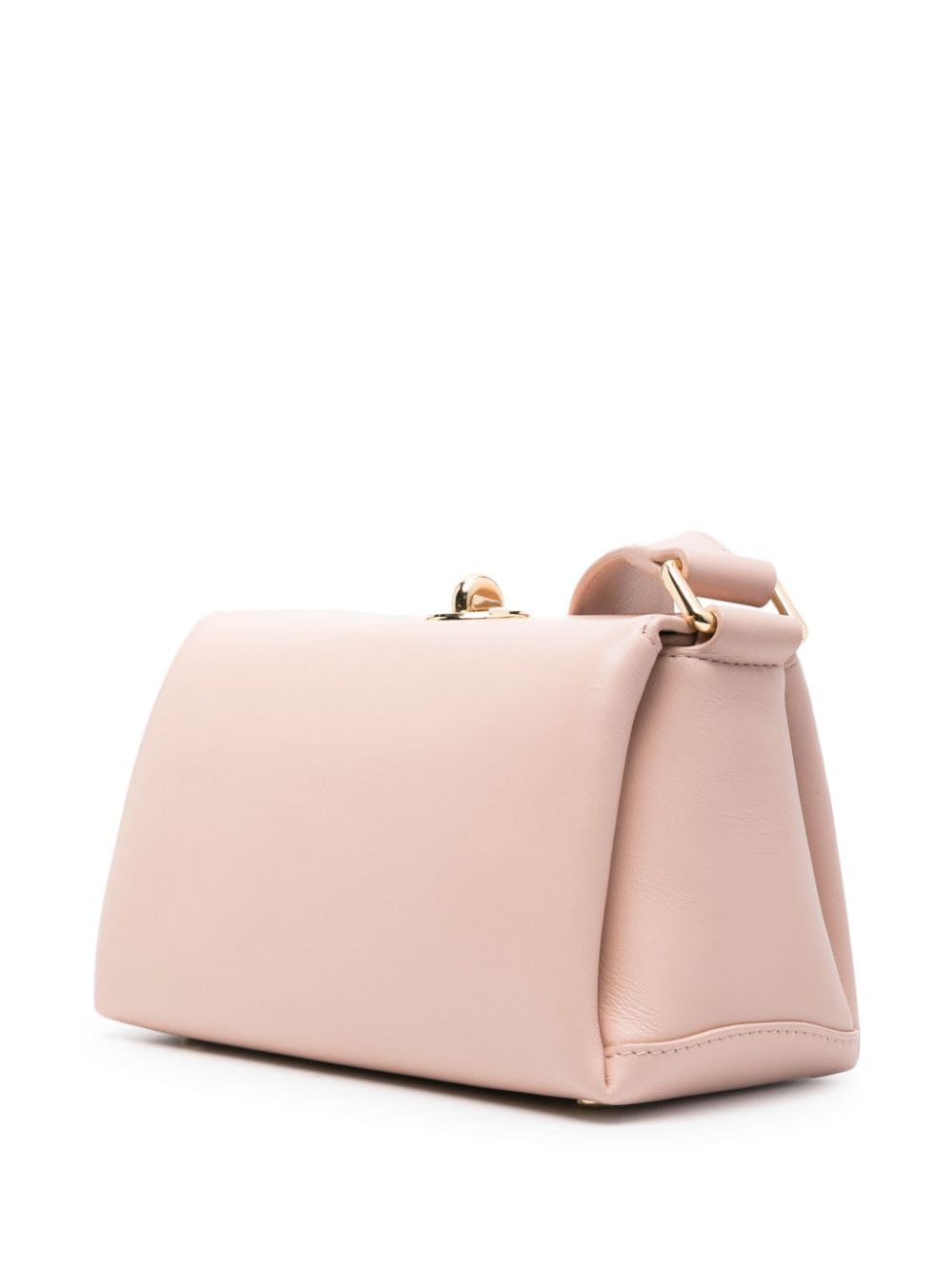 Shop Plan C Mini Folded Leather Shoulder Bag In 粉色