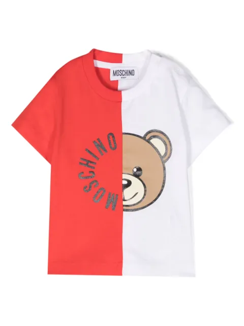 Moschino Kids Teddy Bear logo-print T-shirt
