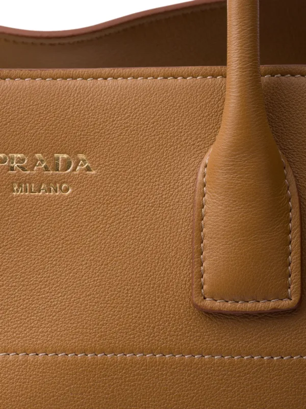 Prada レザー ハンドバッグ | ブラウン | FARFETCH JP