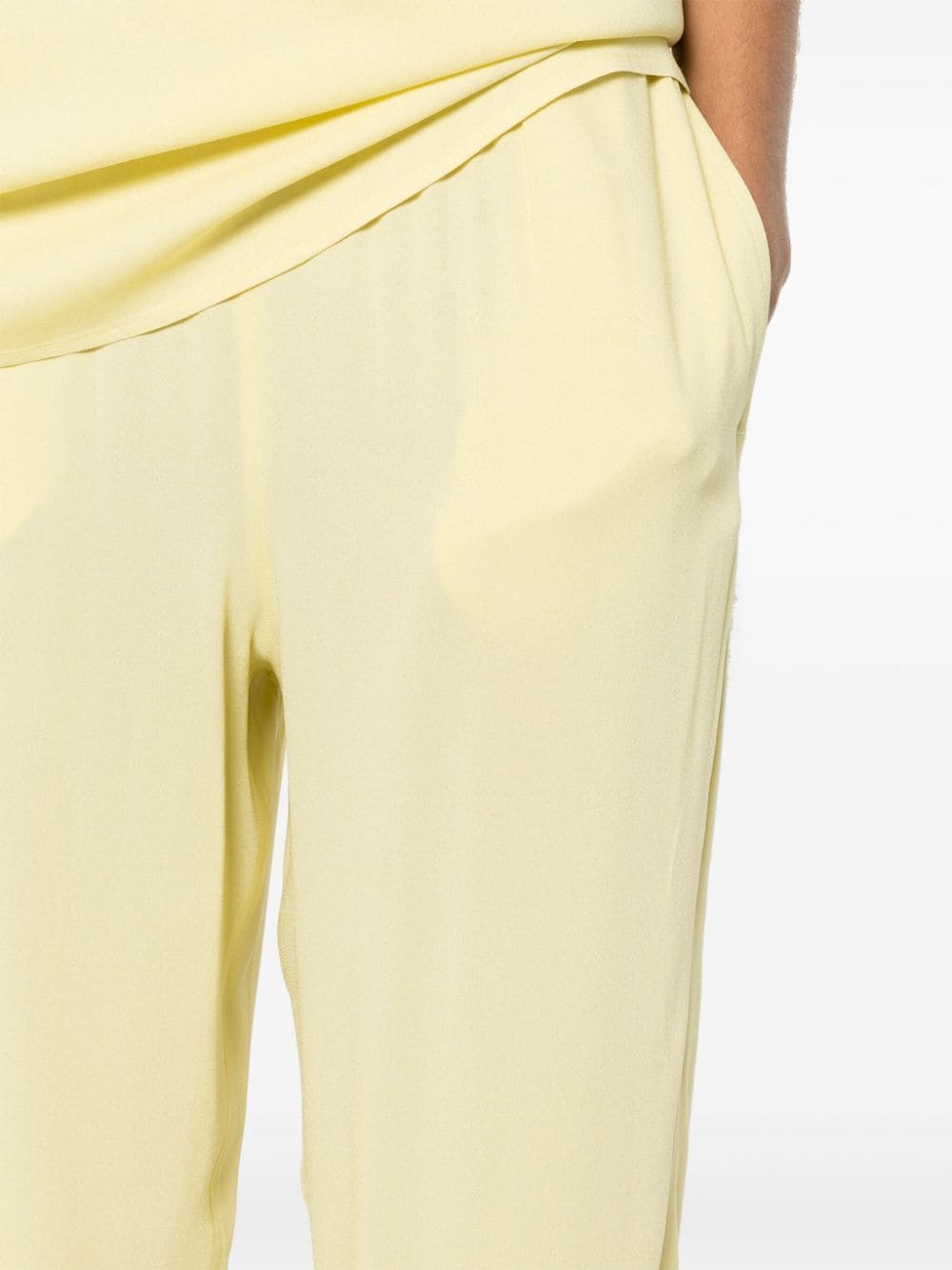 Shop Fabiana Filippi High-waist Straight-leg Trousers In Yellow