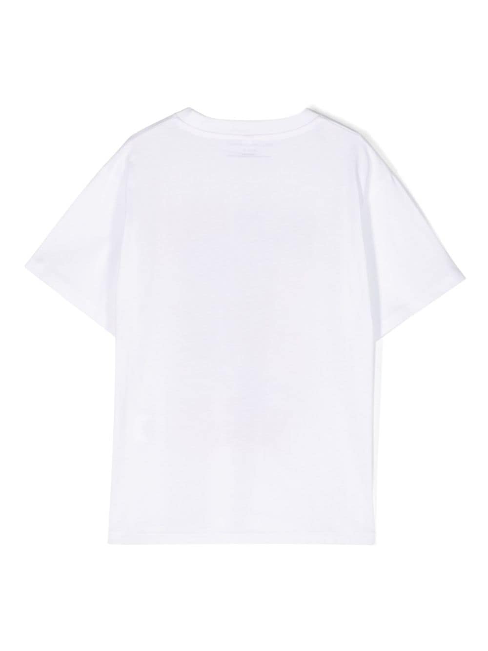 Stella McCartney Kids Katoenen T-shirt met surfprint Wit