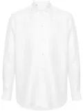 Brioni spread-collar twill-weave shirt - White