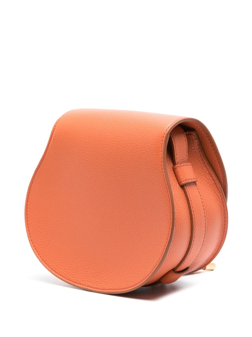 Shop Chloé Small Marcie Leather Crossbody Bag In Orange