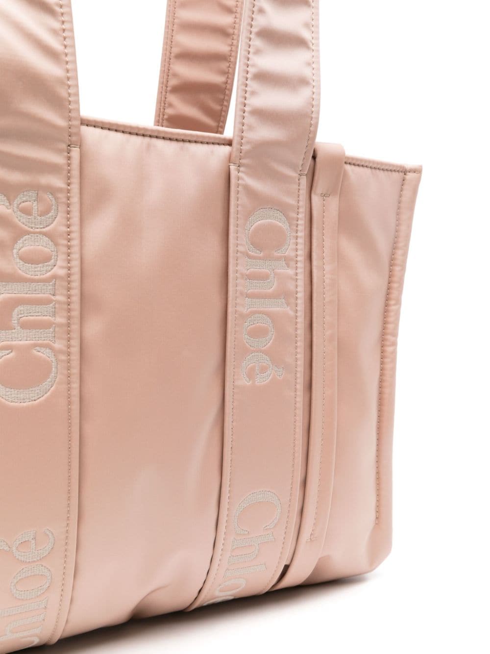 Shop Chloé Medium Woody Tote Bag In Pink