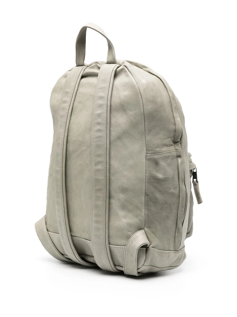 Shop Giorgio Brato Zip-up Leather Backpack In Green