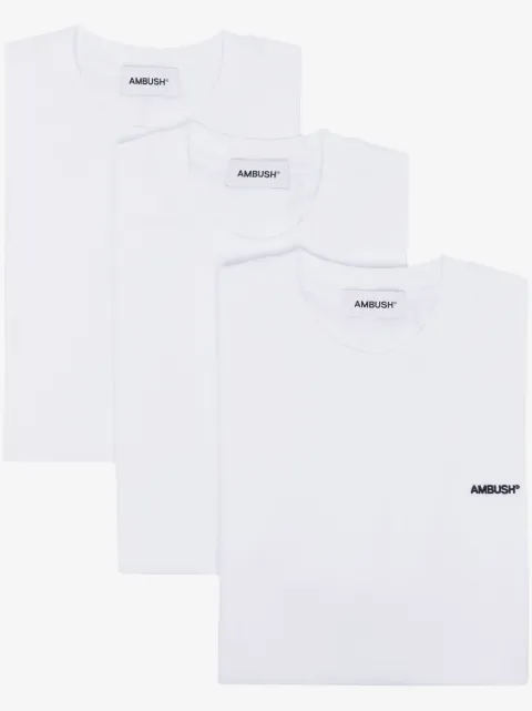 AMBUSH logo-embroidered cotton T-shirt (pack of three)