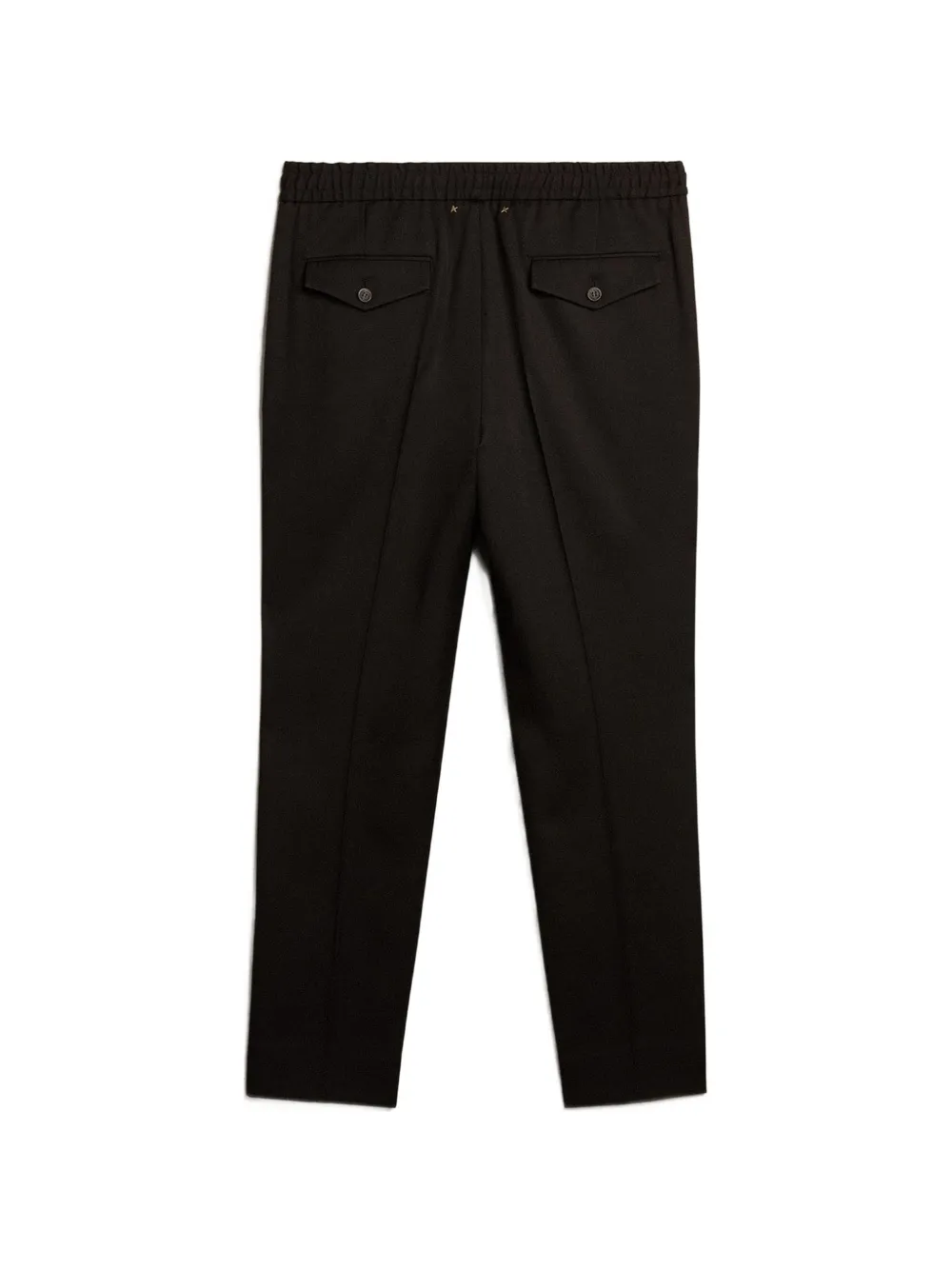 Golden Goose Logo-plaque Virgin Wool Trousers in Black, view 5