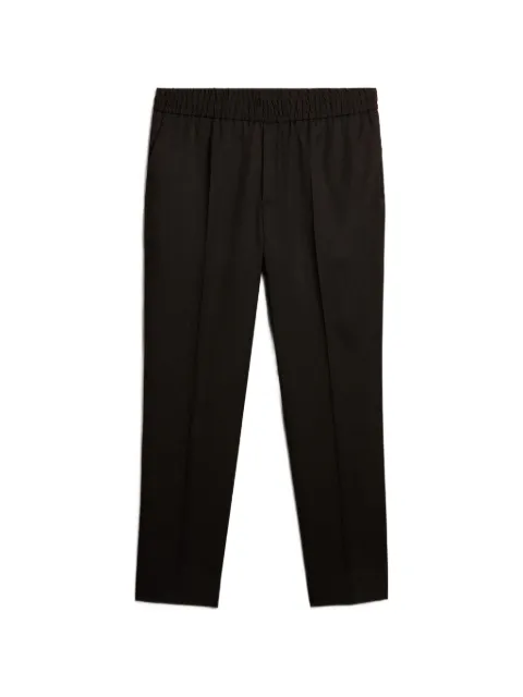 Golden Goose logo-plaque virgin wool trousers