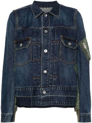 Sacai Panelled Denim Jacket - Farfetch