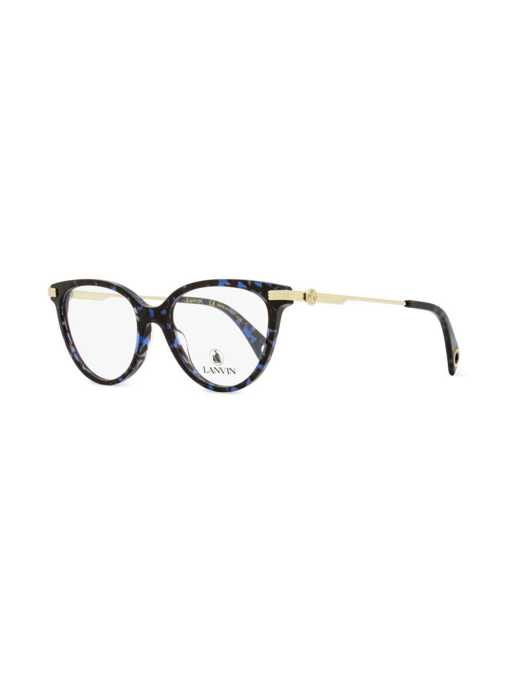 Shop Lanvin Cat-eye Tortoiseshell-effect Glasses In Blue