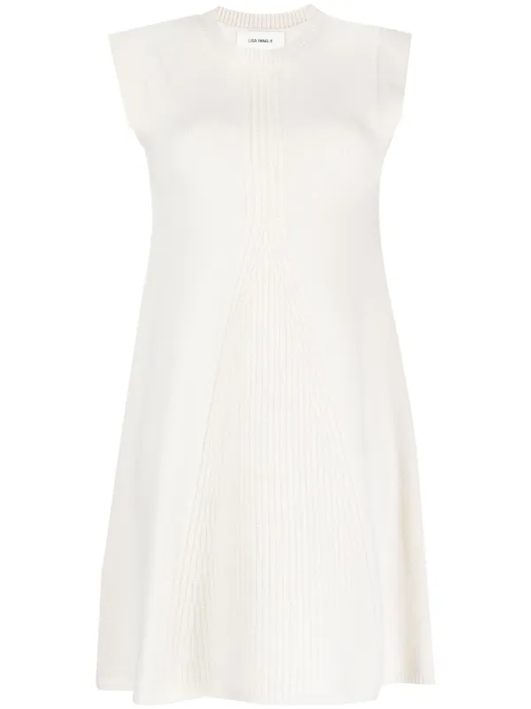Lisa Yang Naomi Knitted Cashmere Minidress in White