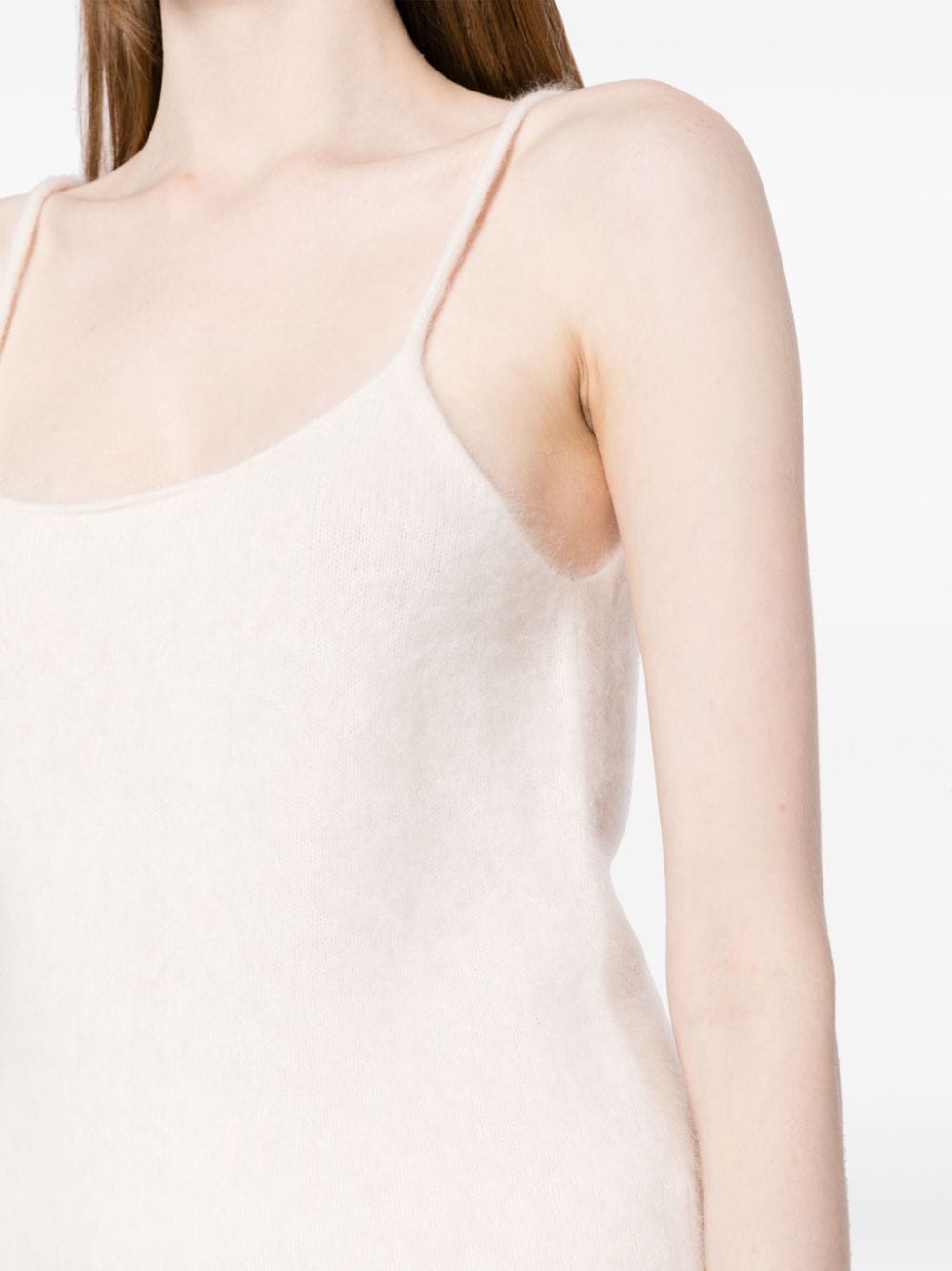 Shop Lisa Yang Cashmere Spaghetti-strap Top In White