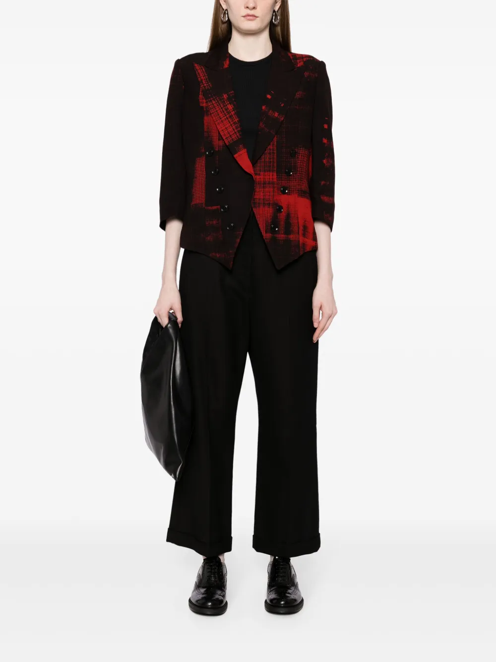 Y's Copied check-print blazer | Blazers | Image 2